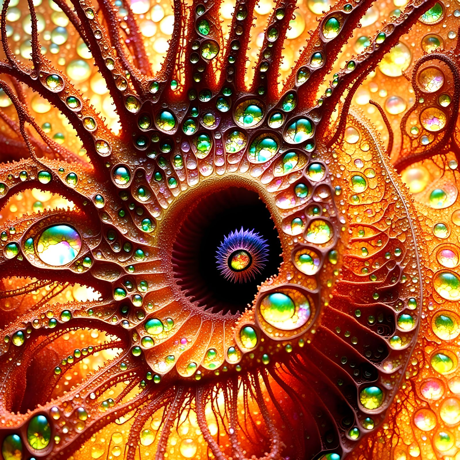 Intricate Luminous Flower Hybrid in Mystical Light