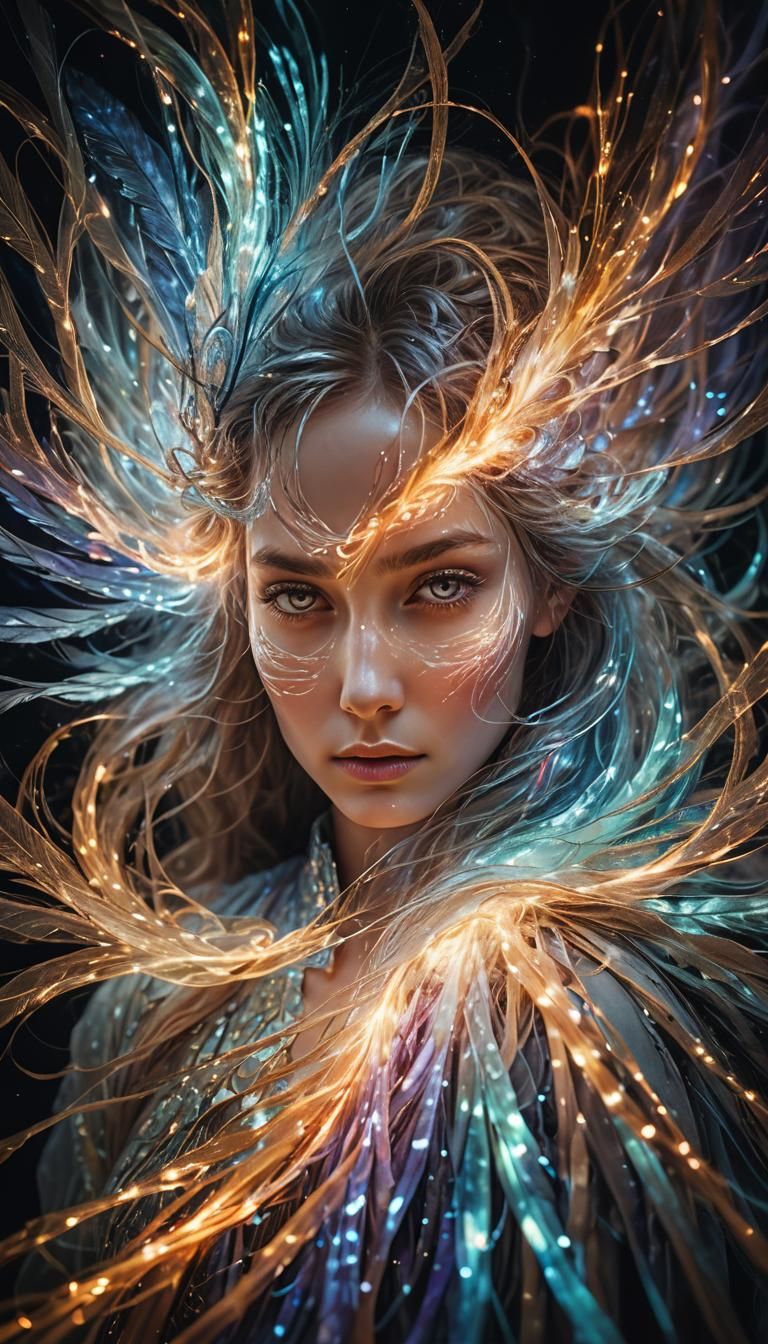 Ethereal Being Radiates Spiritual Energy