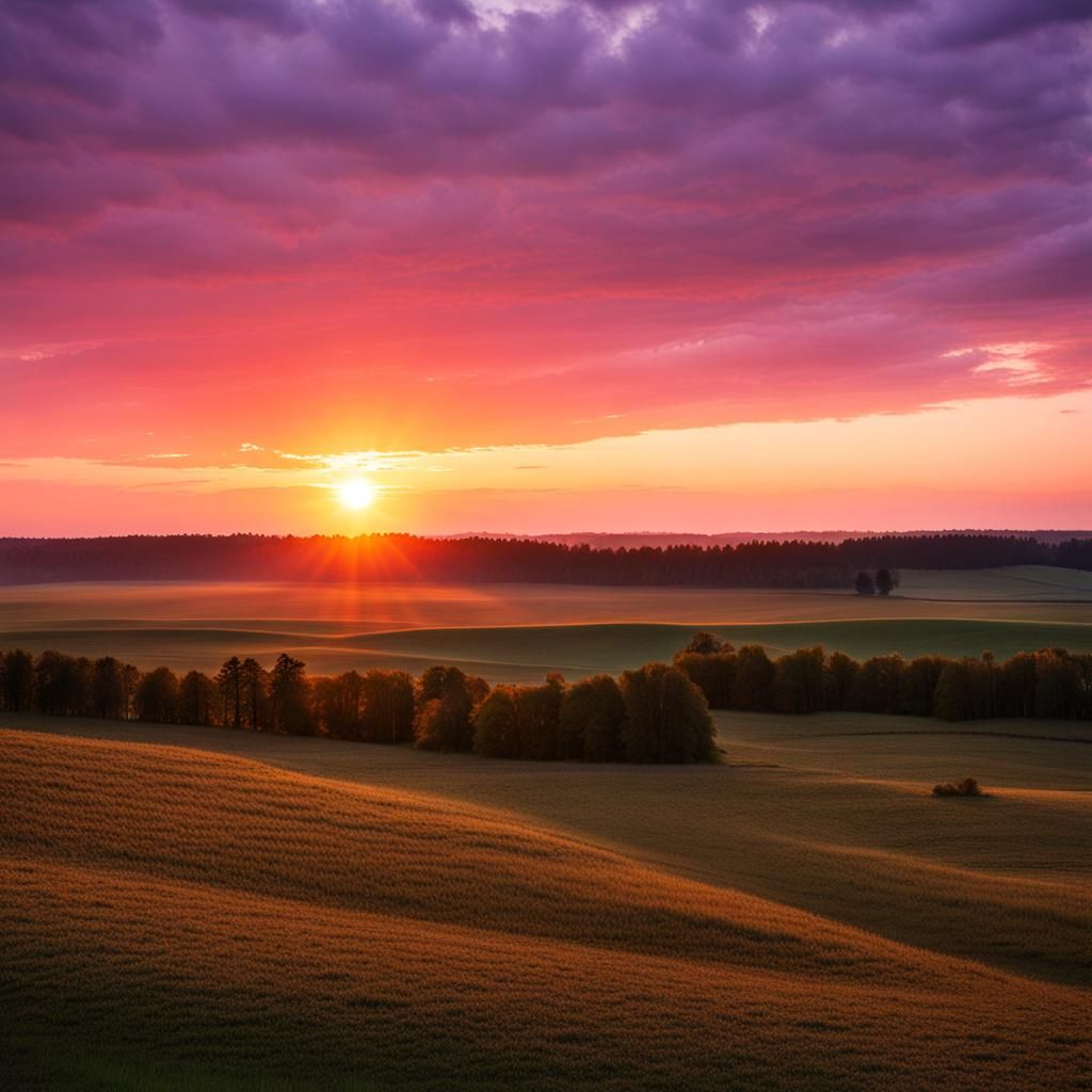 City in Clouds with Lightning Strikes