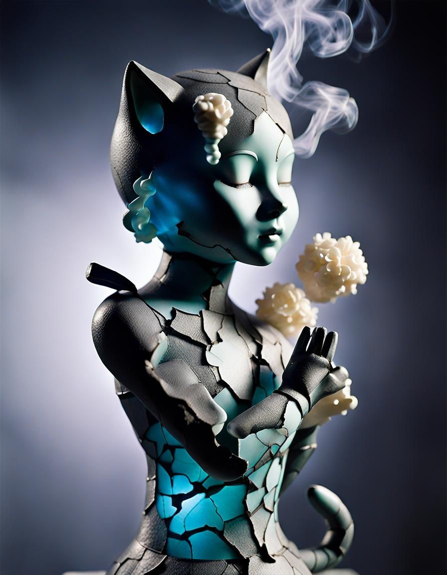 Onyx Kitten Doll in Anime Style