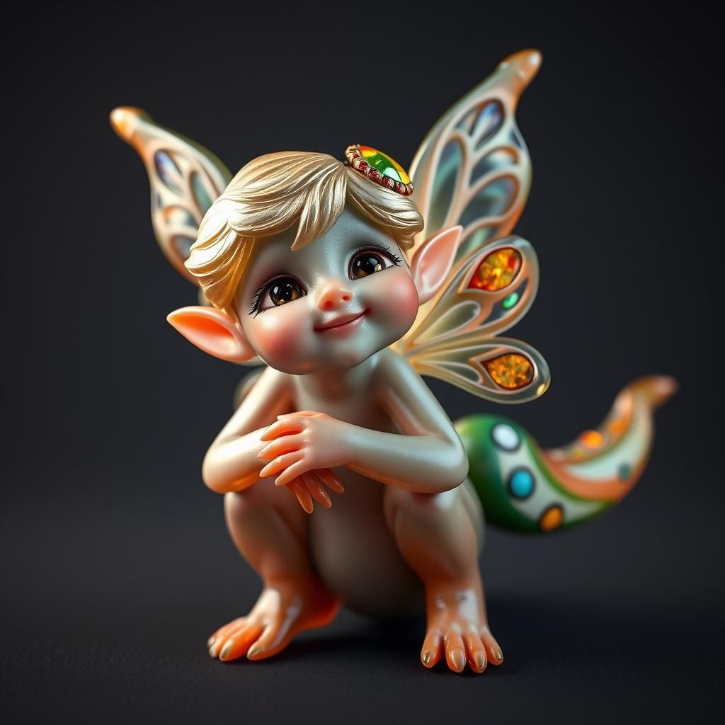 Enamel glass figurine