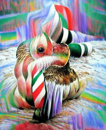 Candy Cane Duck Inspired by Pop Art