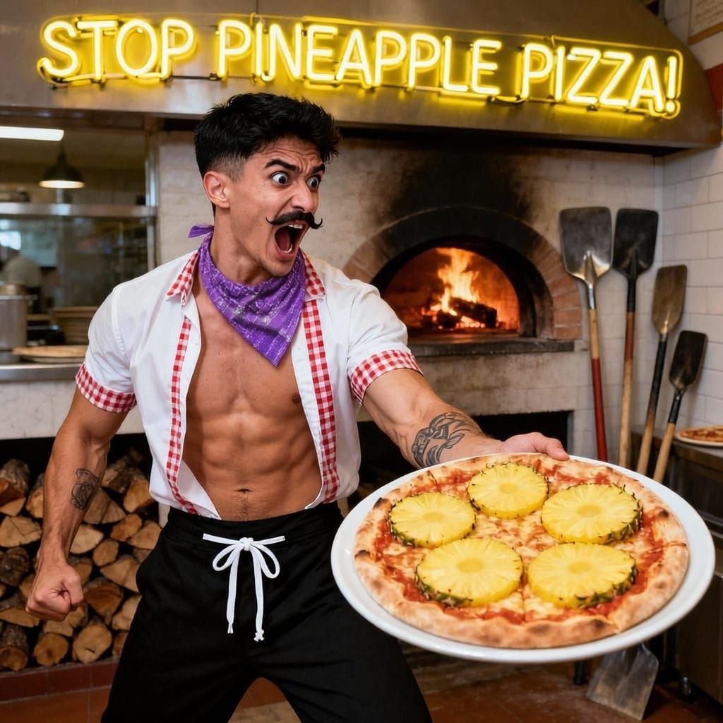 " STOP PINEAPPLE PIZZA ! "