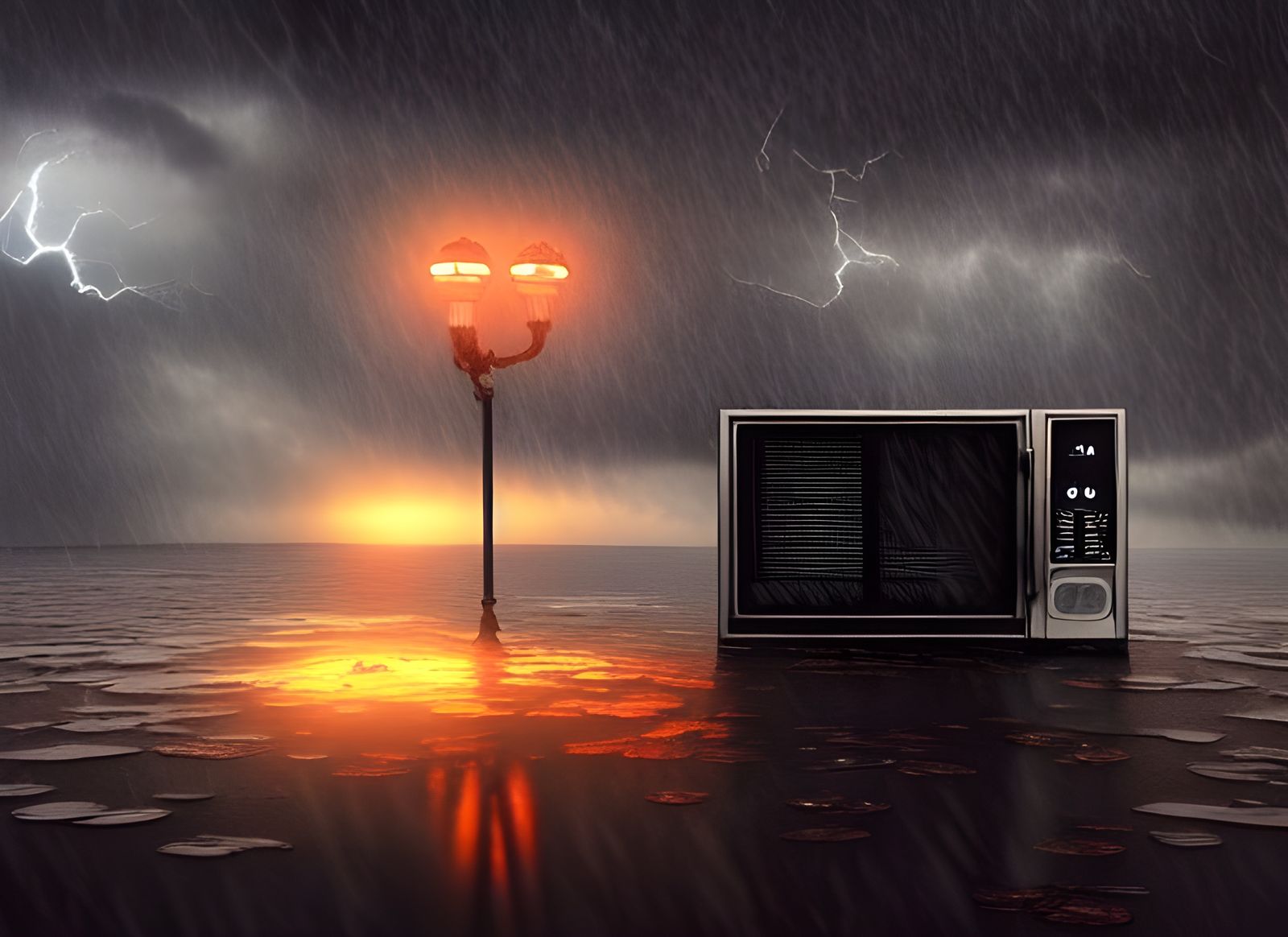 Dramatic Microwave Climate Changer: Digital Matte Painting