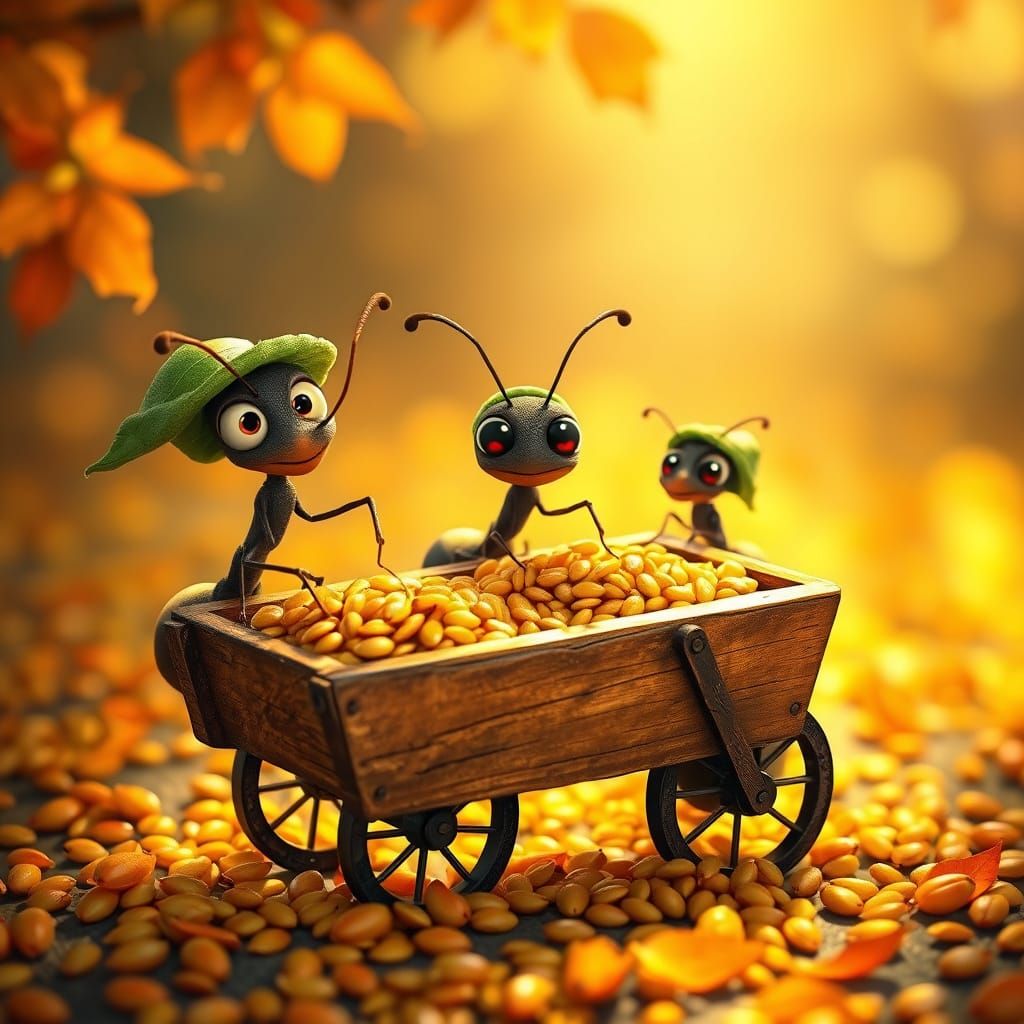 Adorable anthropomorphic ants