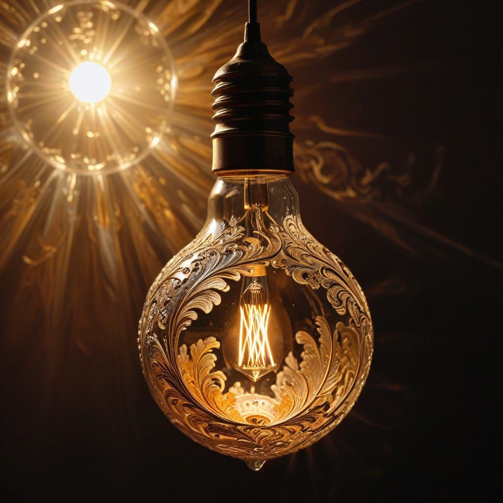 Luxurious Baroque Lightbulb Masterpiece
