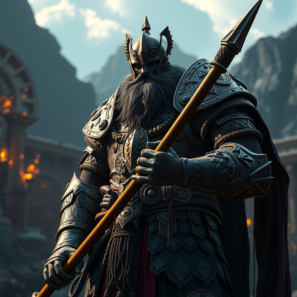 Goliath in Armor with Weaver's Lance