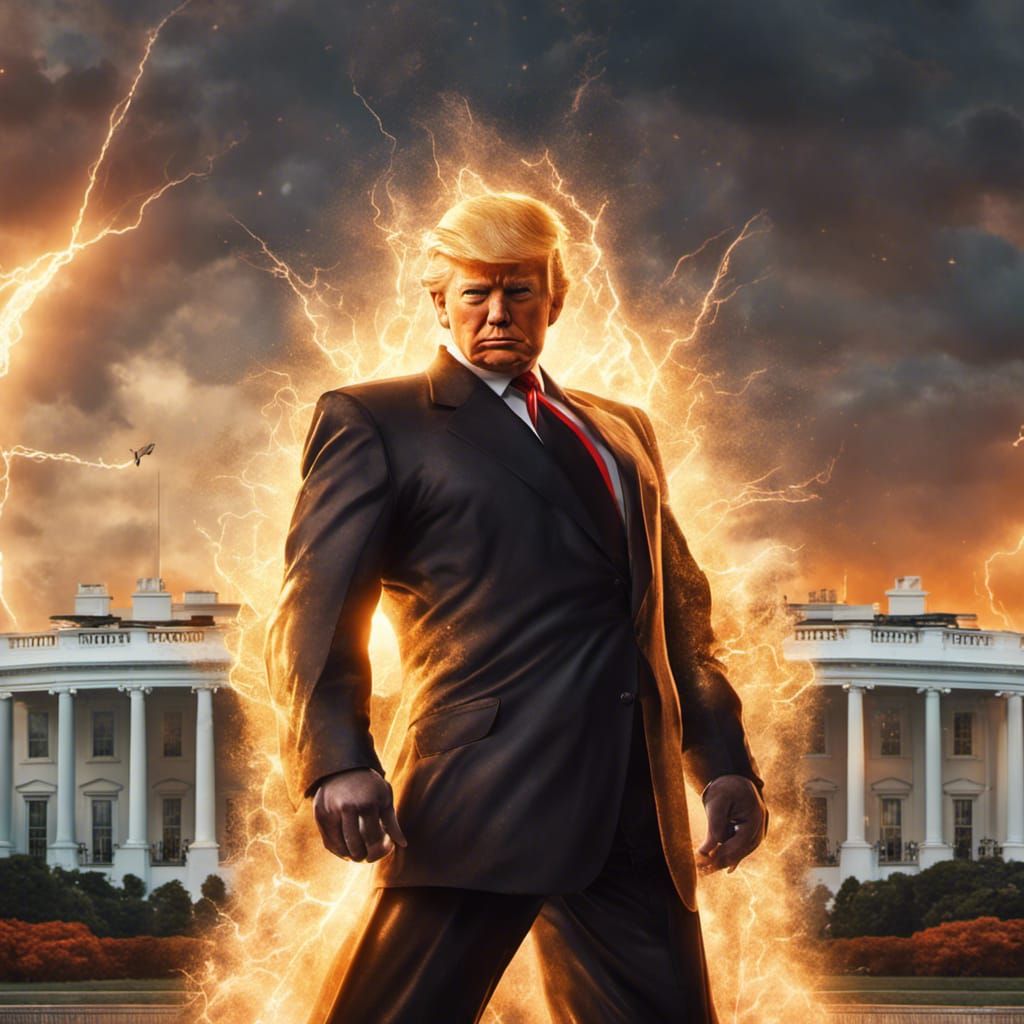 Donald Trump as Super Saiyan, Digital Art