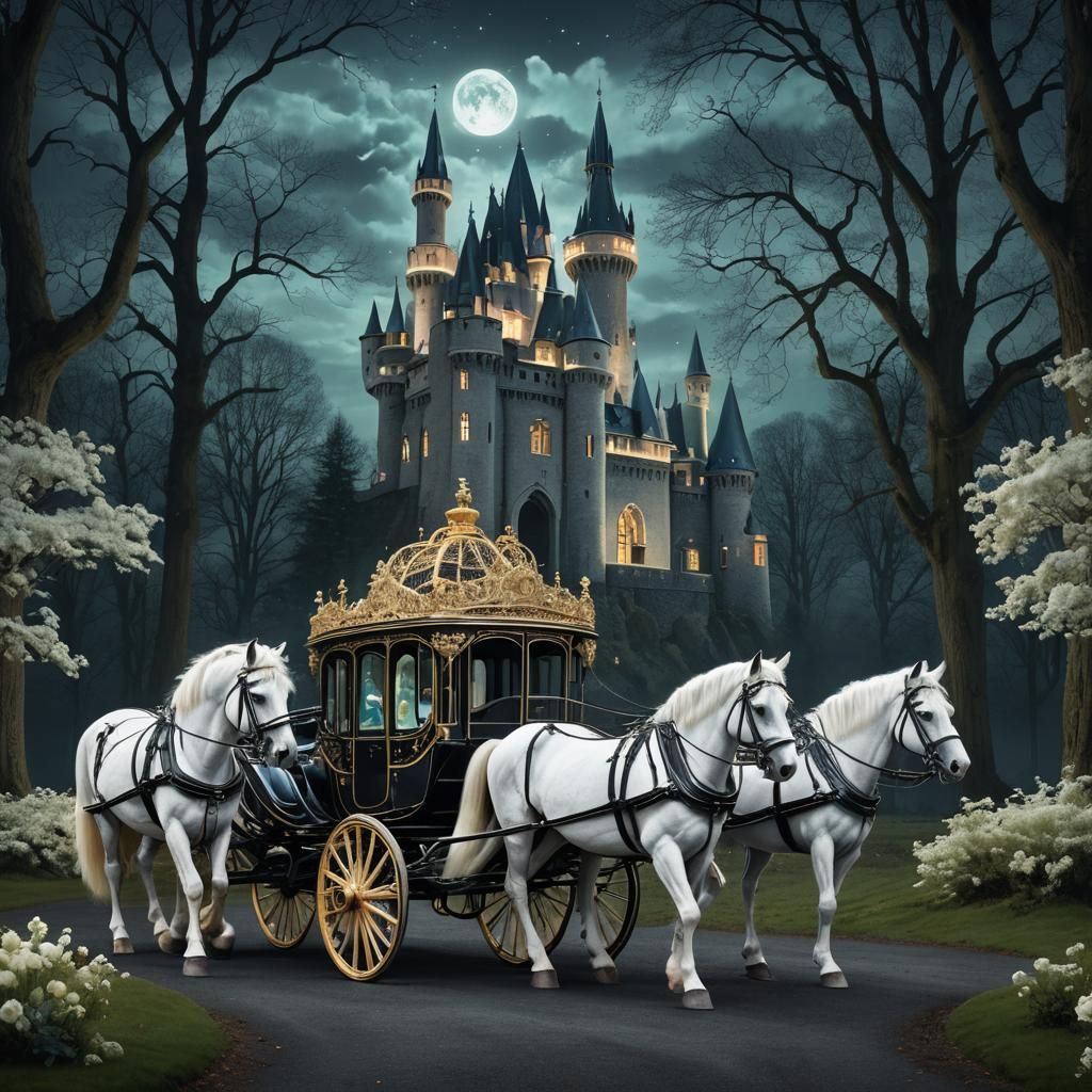 Cinderella Carriage with Bioluminescent Glow