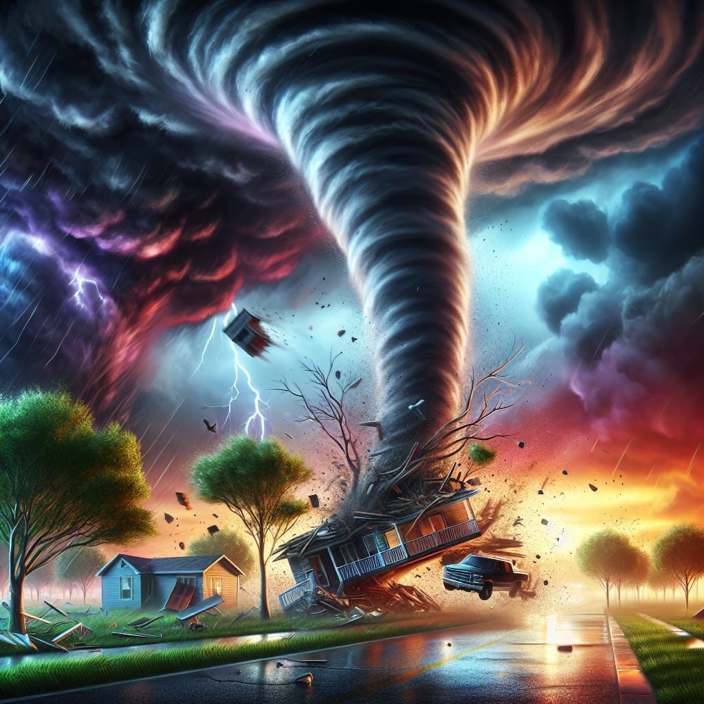 Powerful Tornado Uproots Everything in its Path