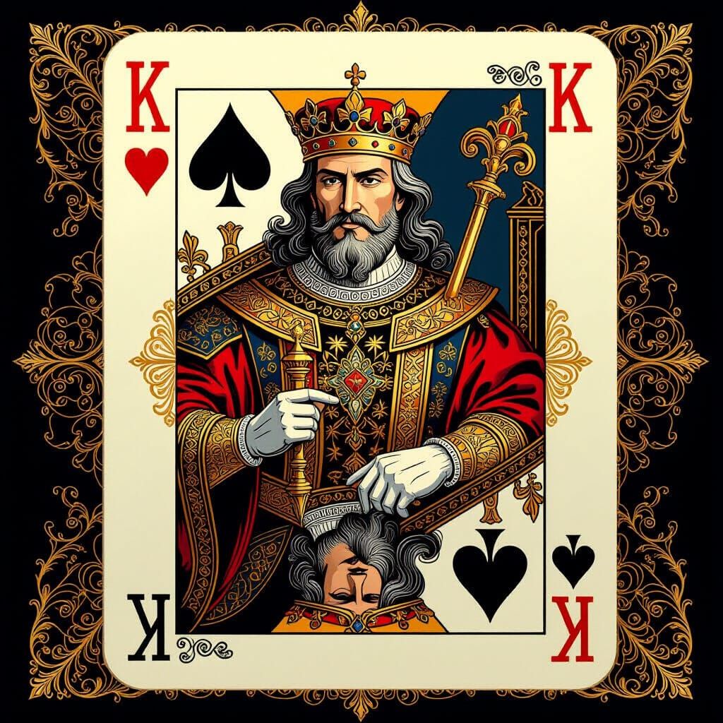 A majestic French playing card come to life