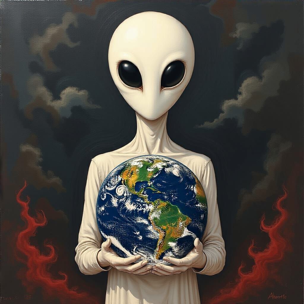 Impressionist Being Holds Earth in Ainslie Roberts Style