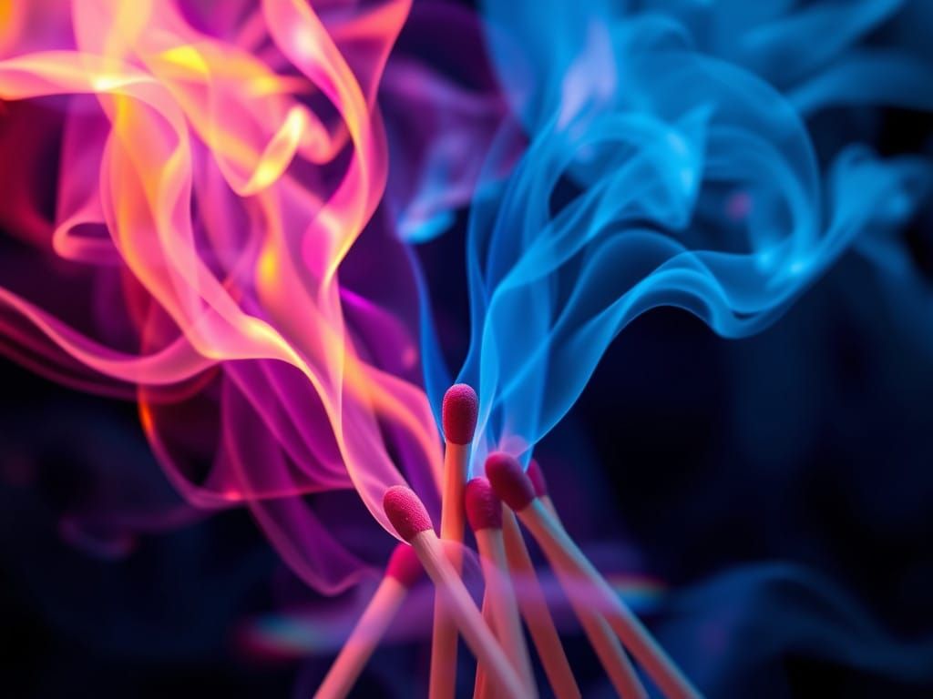 Whimsical Flame Dance in Dreamy Bokeh