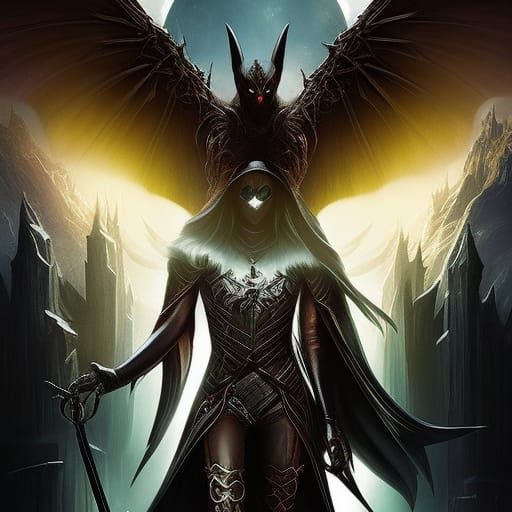 Eldritch Horror: Winged Feminine Creature in Dark Fantasy