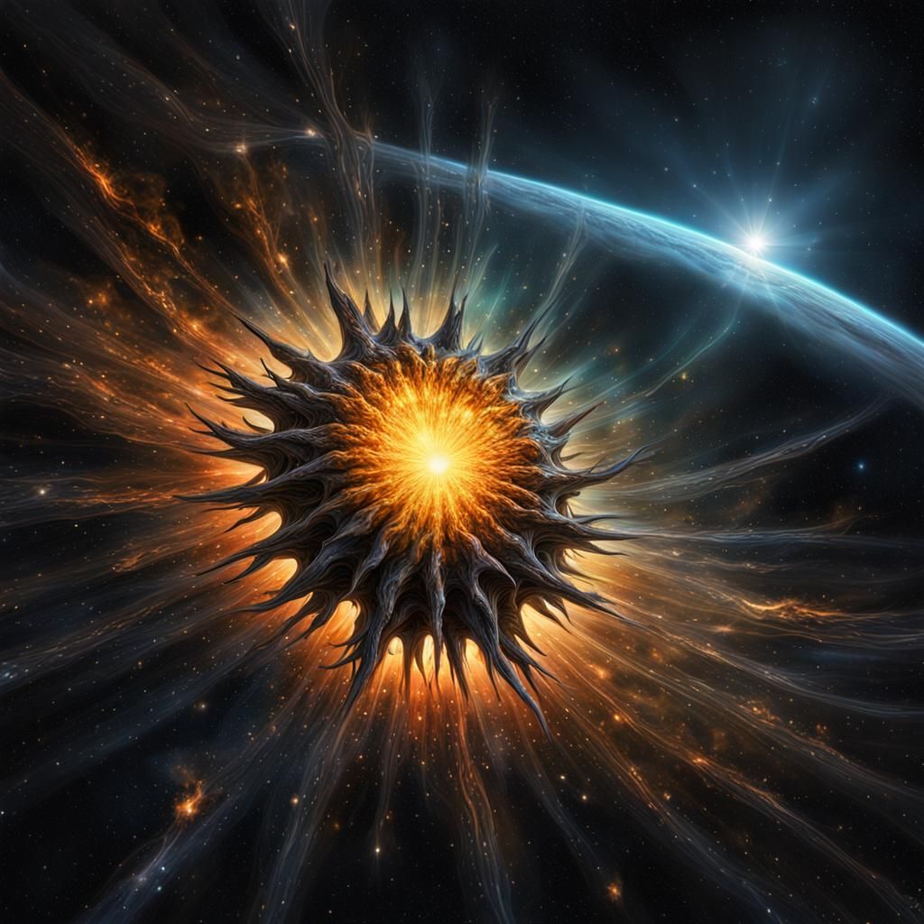 Hyperrealistic Painting of a Dying Star in HDR