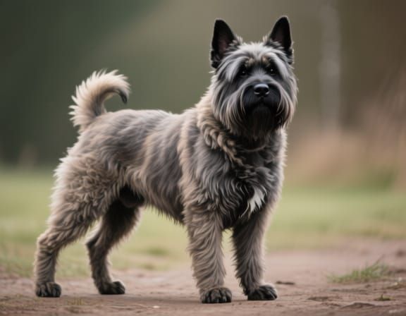 Bouvier des Flandres Dog in Photorealistic Stance