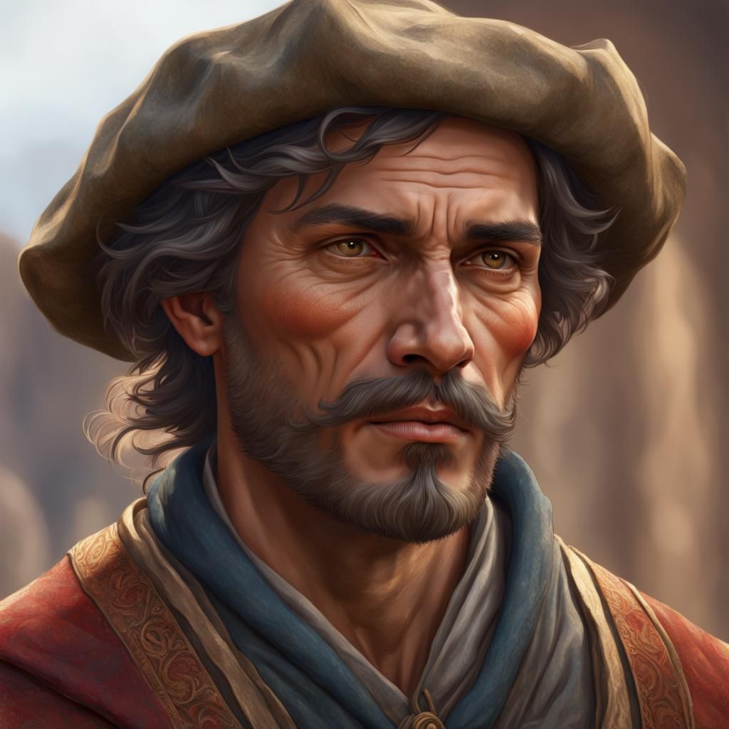 Renaissance Peasant Portrait in 8K Resolution