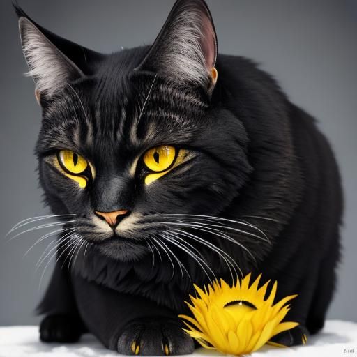 Intense Yellow Eyes Gaze