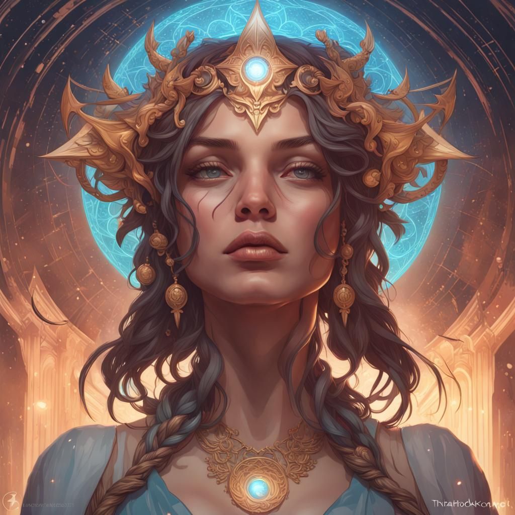 Astrology Portrait in Hyperdetailed Digital Art