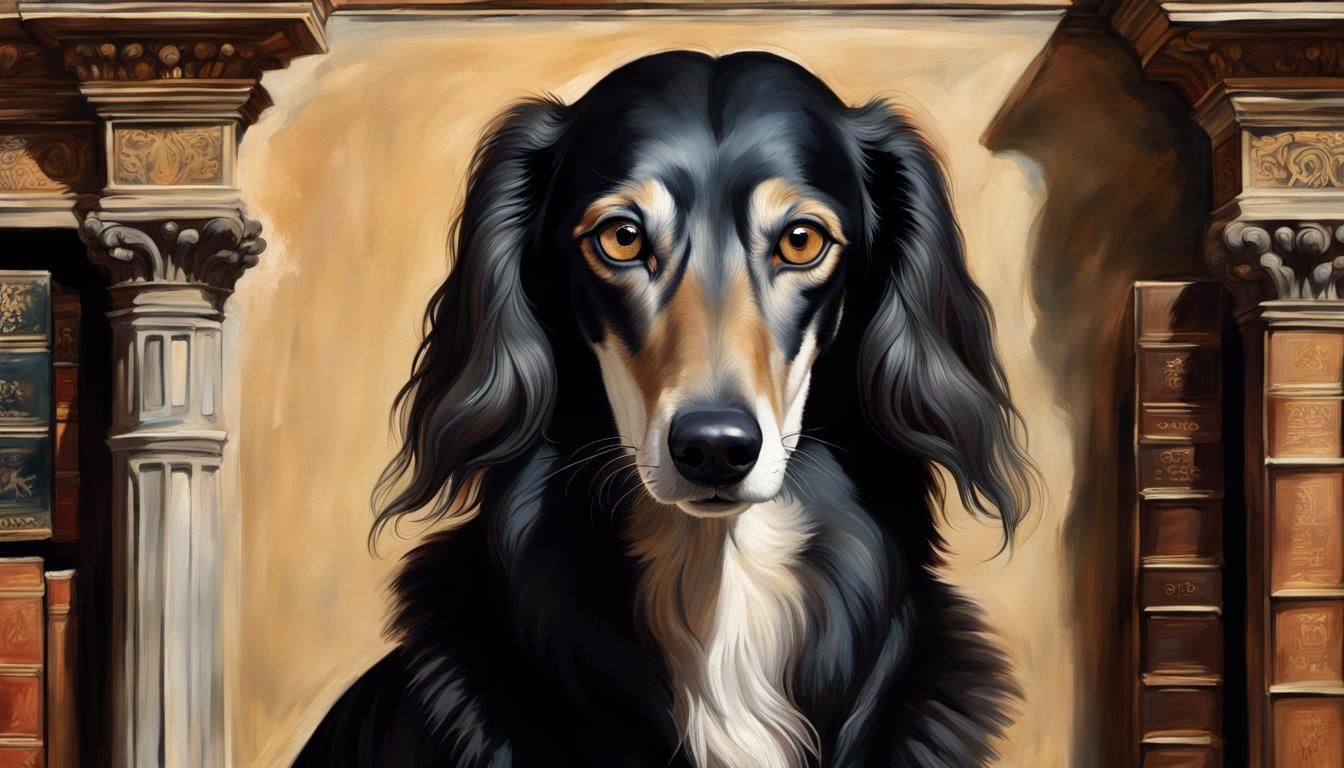 Saluki Dog as Ancient Greek Philosopher