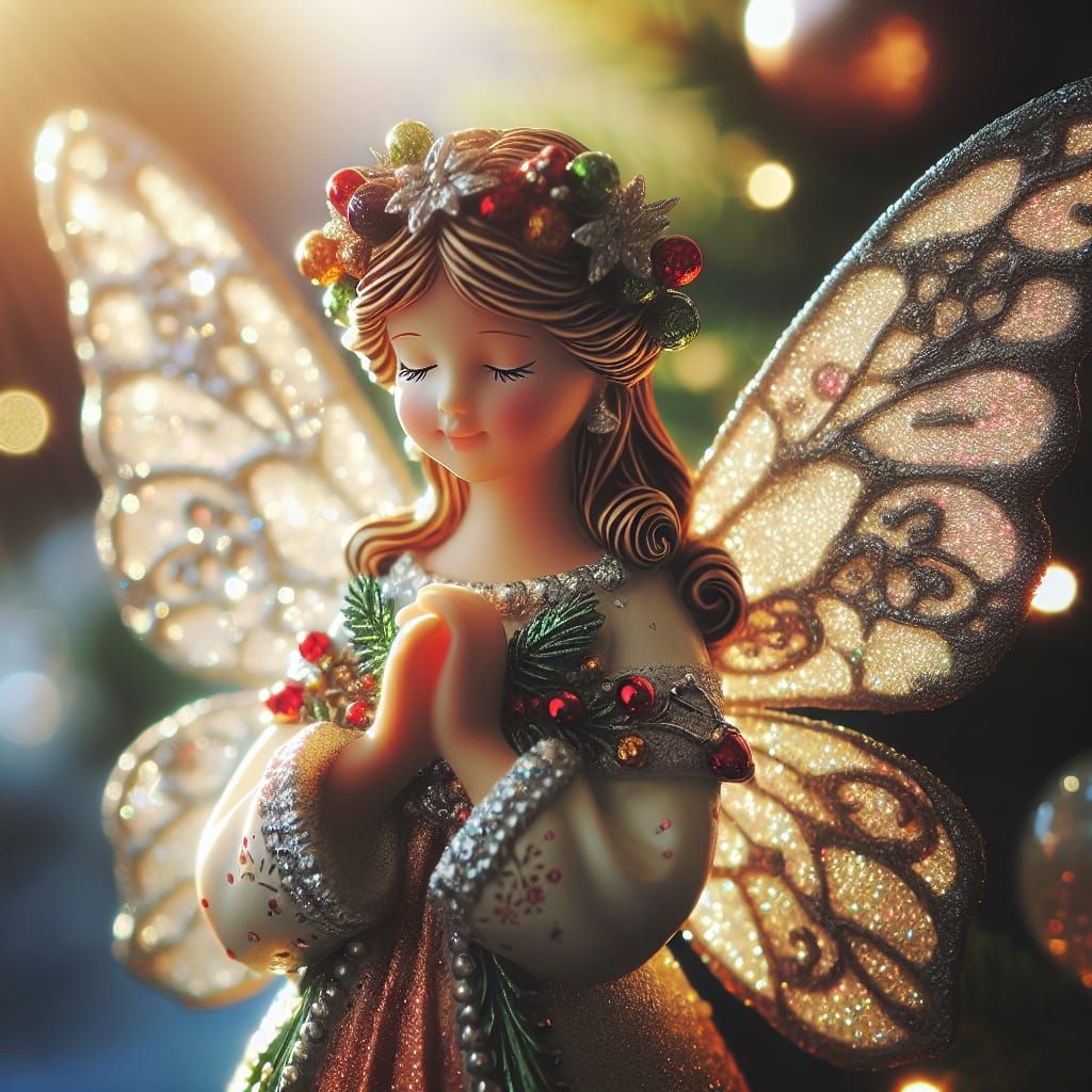 Christmas Butterfly Angel Sings Morning Serenade