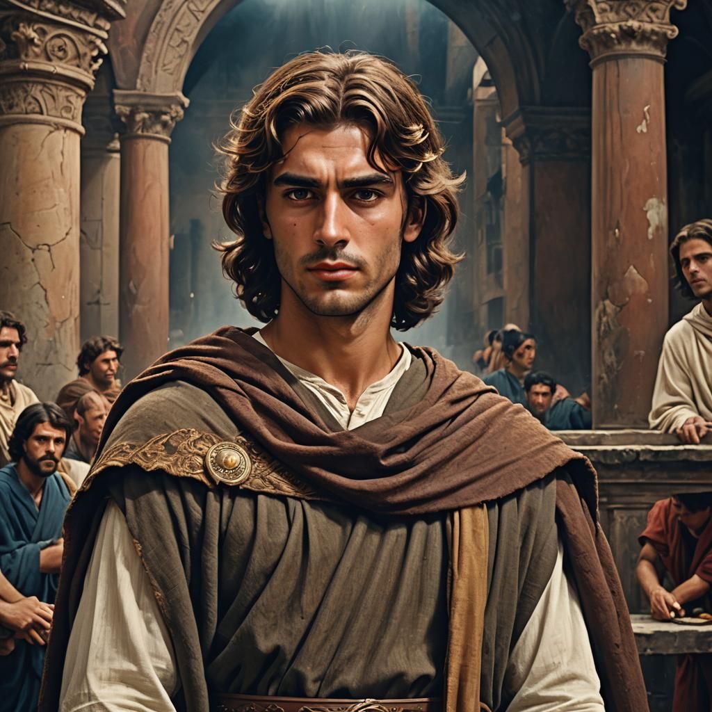 Italian Supervillain Portrait in Hyperrealistic Style