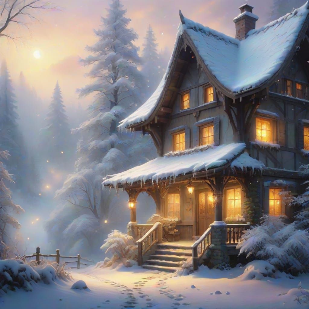 Cozy Winter Wonderland in Soft Focus