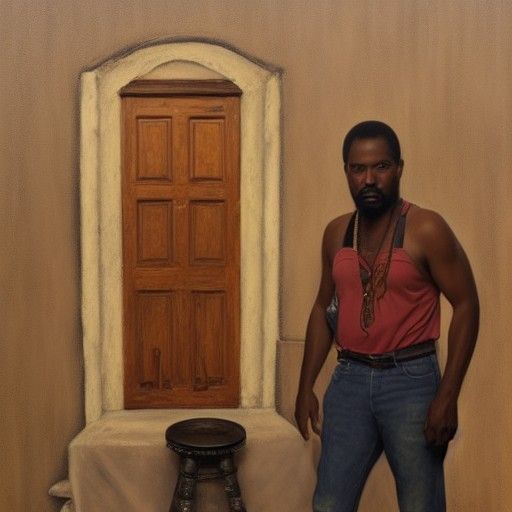 Soulful Oil Painting of an African American Man