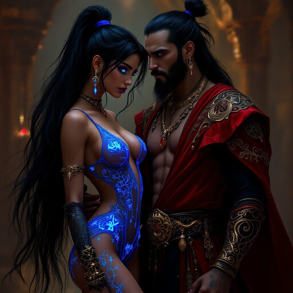 Goth Princess Jasmine with Majestic Jafar in Immersive Arabi...