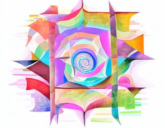 Surreal Kaleidoscopic Garden Landscape in Vibrant Colors