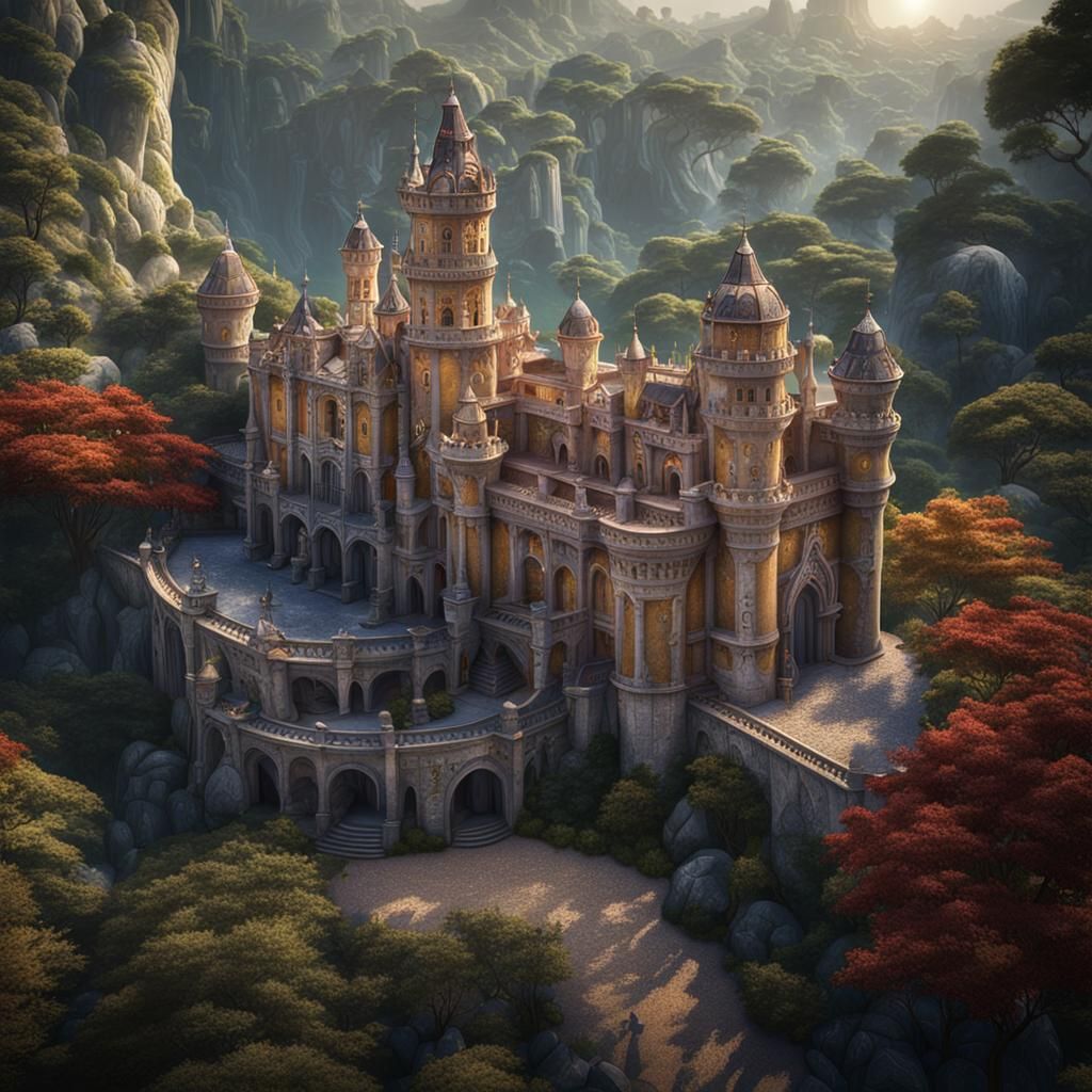 Fantastical Sintra Palace: Detailed Matte Painting