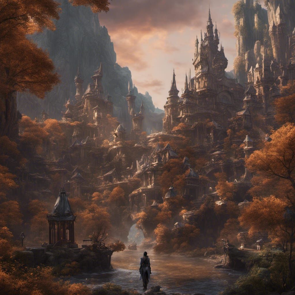 Fantasy Concept Art of Mixed Person in Deep Colors