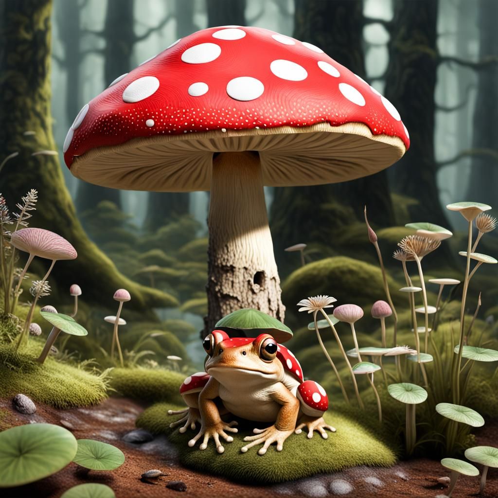Classic Toadstool AI Image