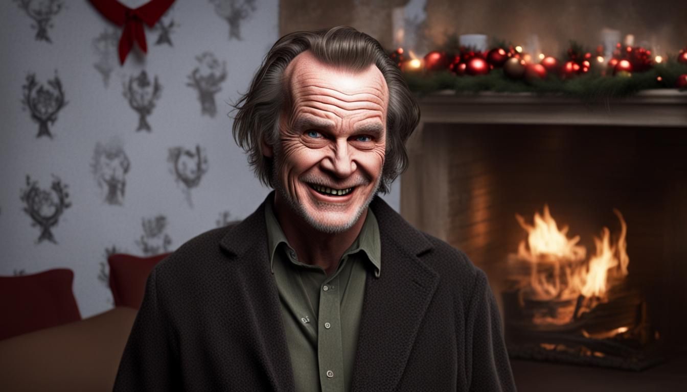 Santa Claus as Jack Torrance
