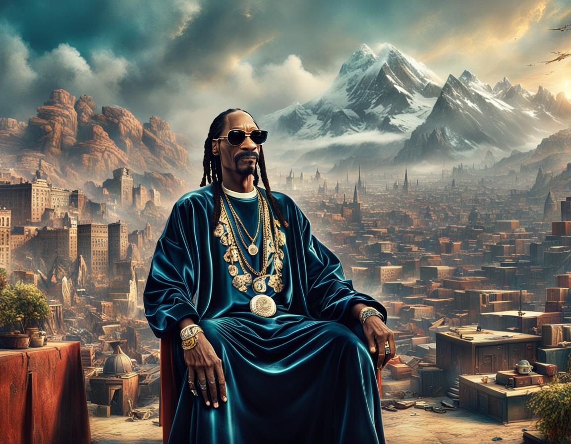 Epic Digital Painting of Snoop Dogg