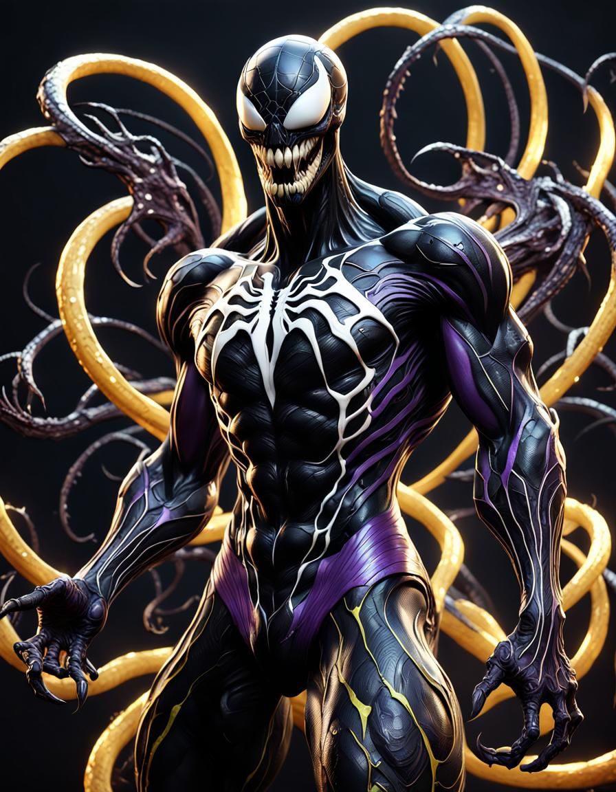 Symbiotic Venom Concept Art in 8k Resolution