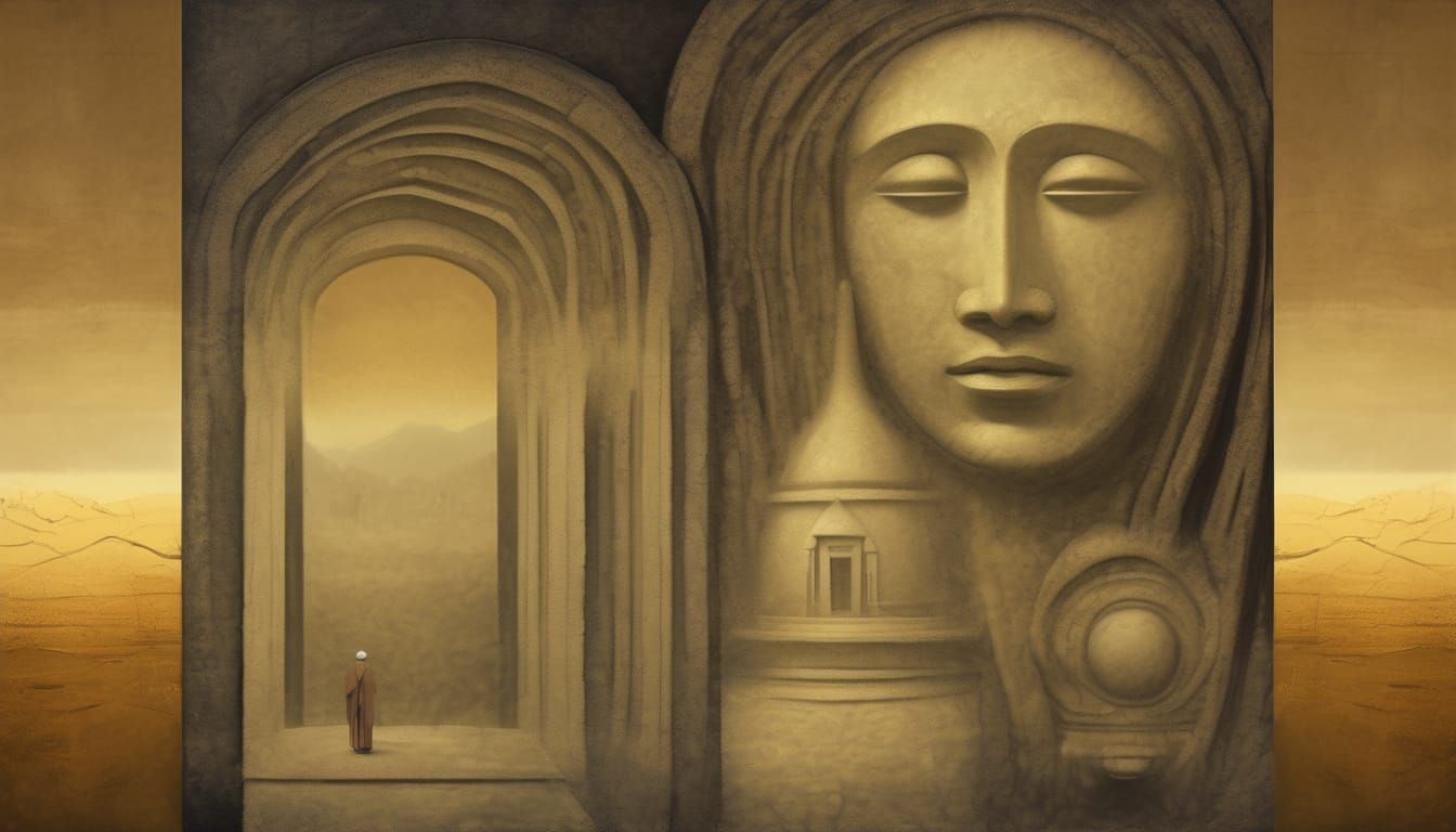 Harmonious Ancient Town in Soft Focus