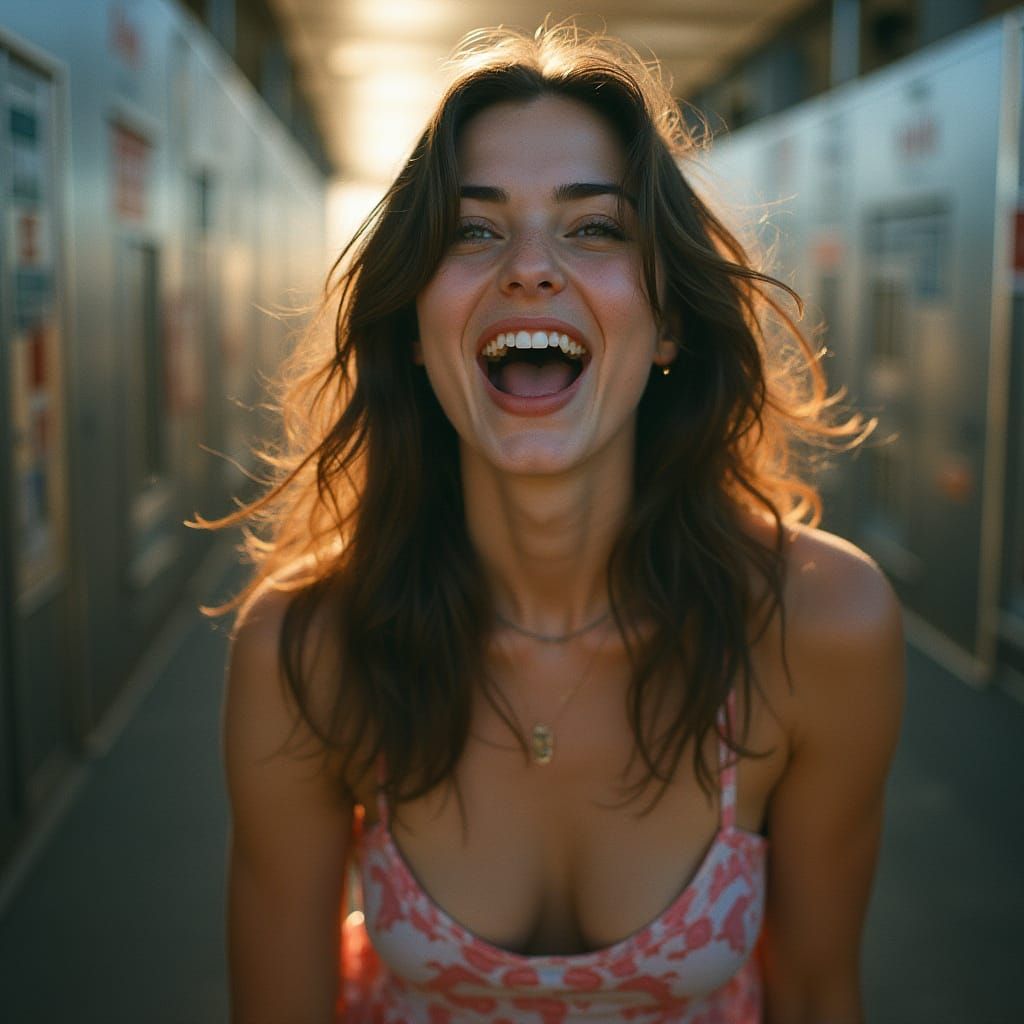 Woman's Face Reflecting Inner Turmoil and Hope