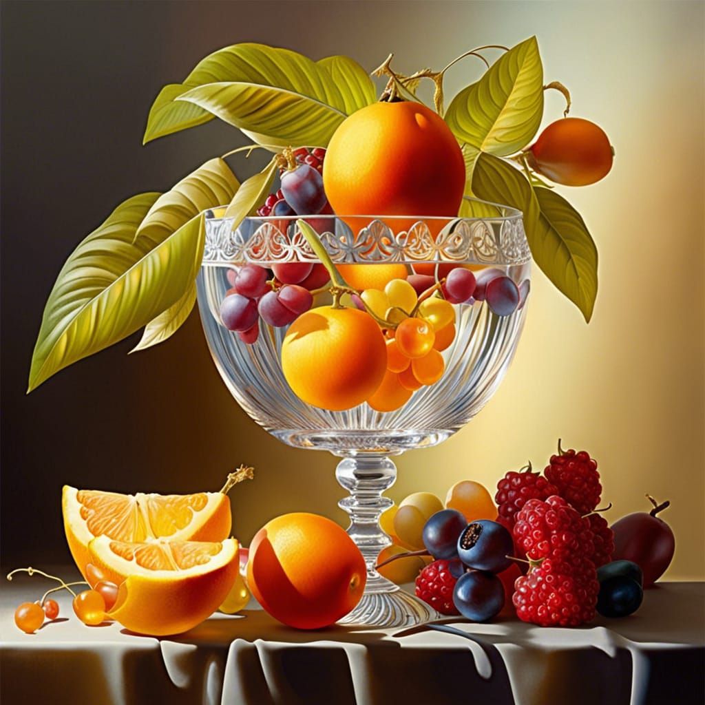 Crystal Fruits Still Life with Angelic Energy