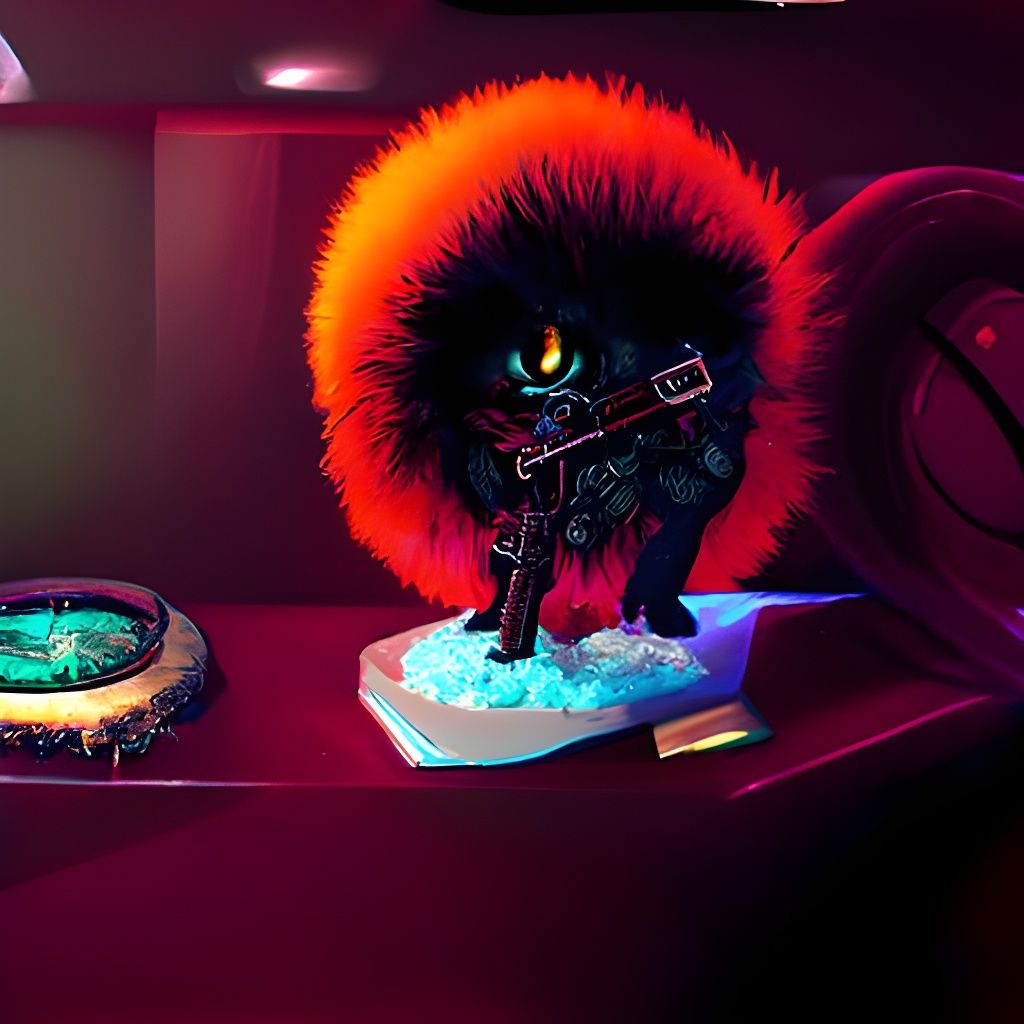 Surreal Furry Character in Detailed Digital Painting