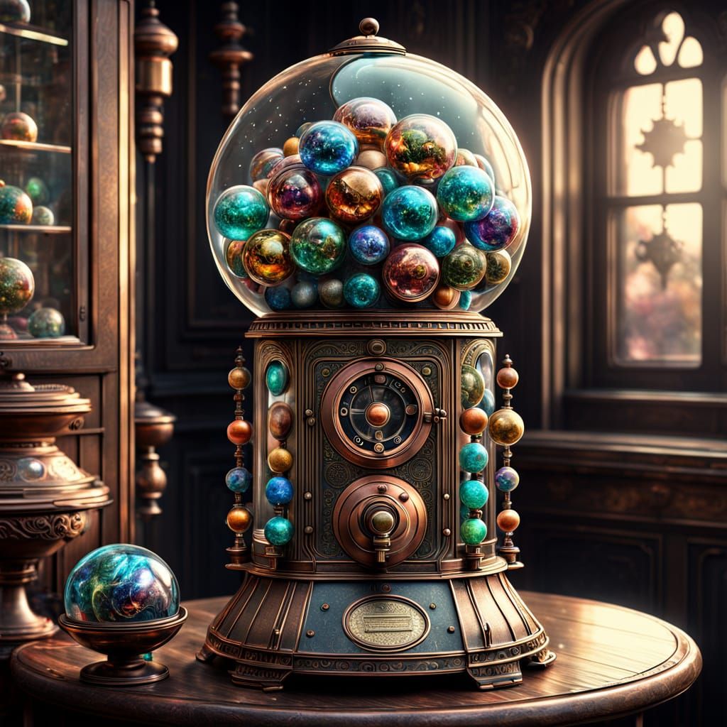 Cosmic Gumball Dispenser in Vintage Style