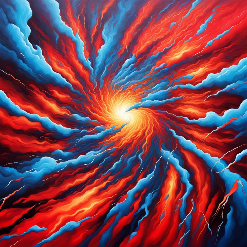 Flaming Vortex in Graffiti Art Style