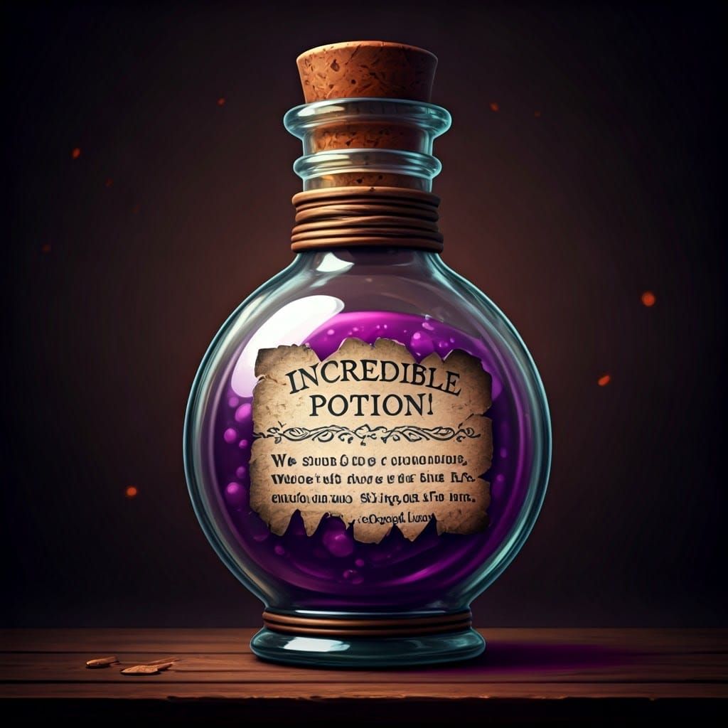 Enchanted Elixir in Antique Apothecary Vessel