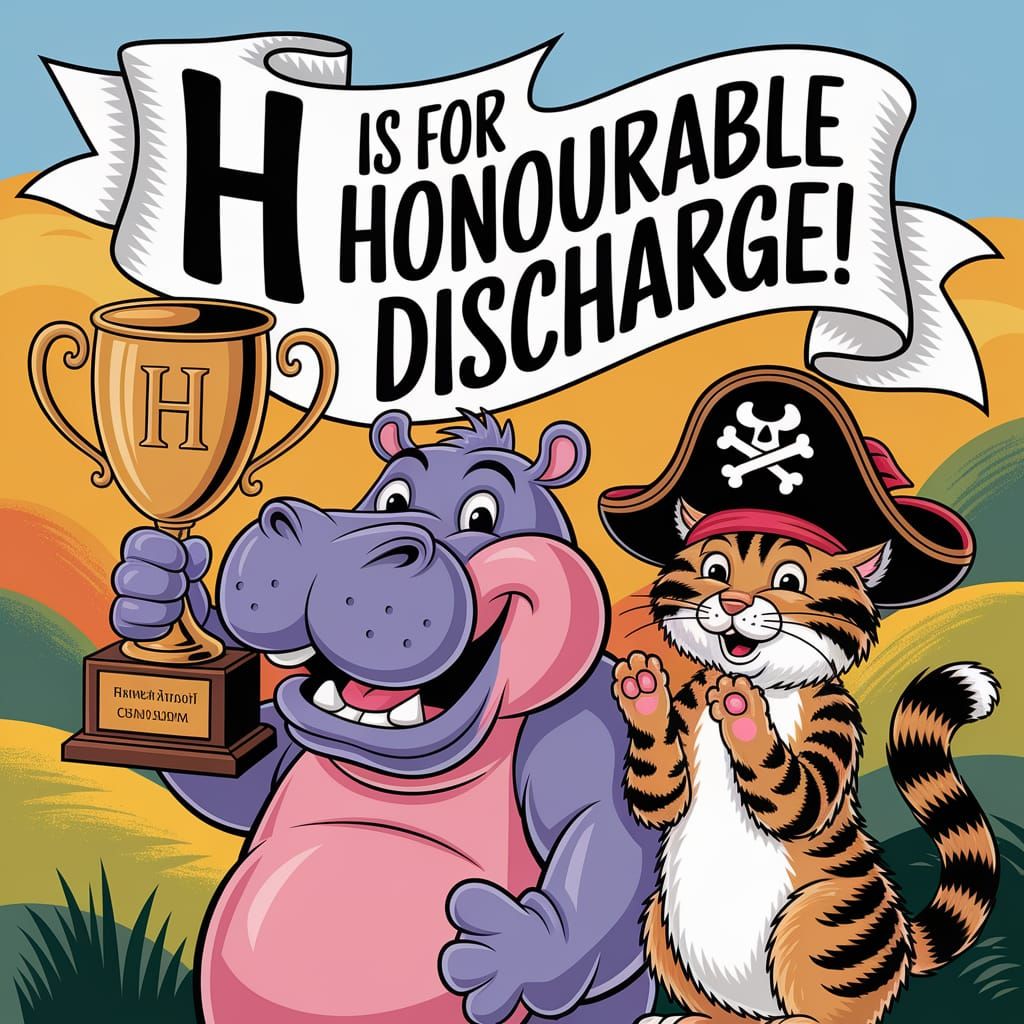 Whimsical Hippo Celebrates Honourable Discharge in Digital A...