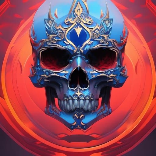 Diamond Skull Portrait in Hyperdetailed Digital Art