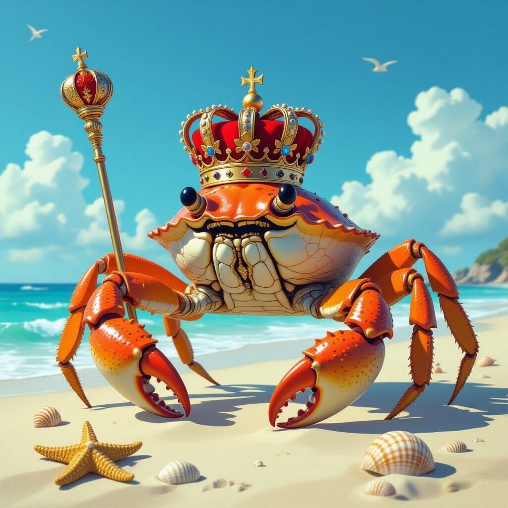 Royal King Crab on Beach