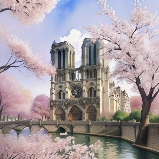 Notre dame in spring