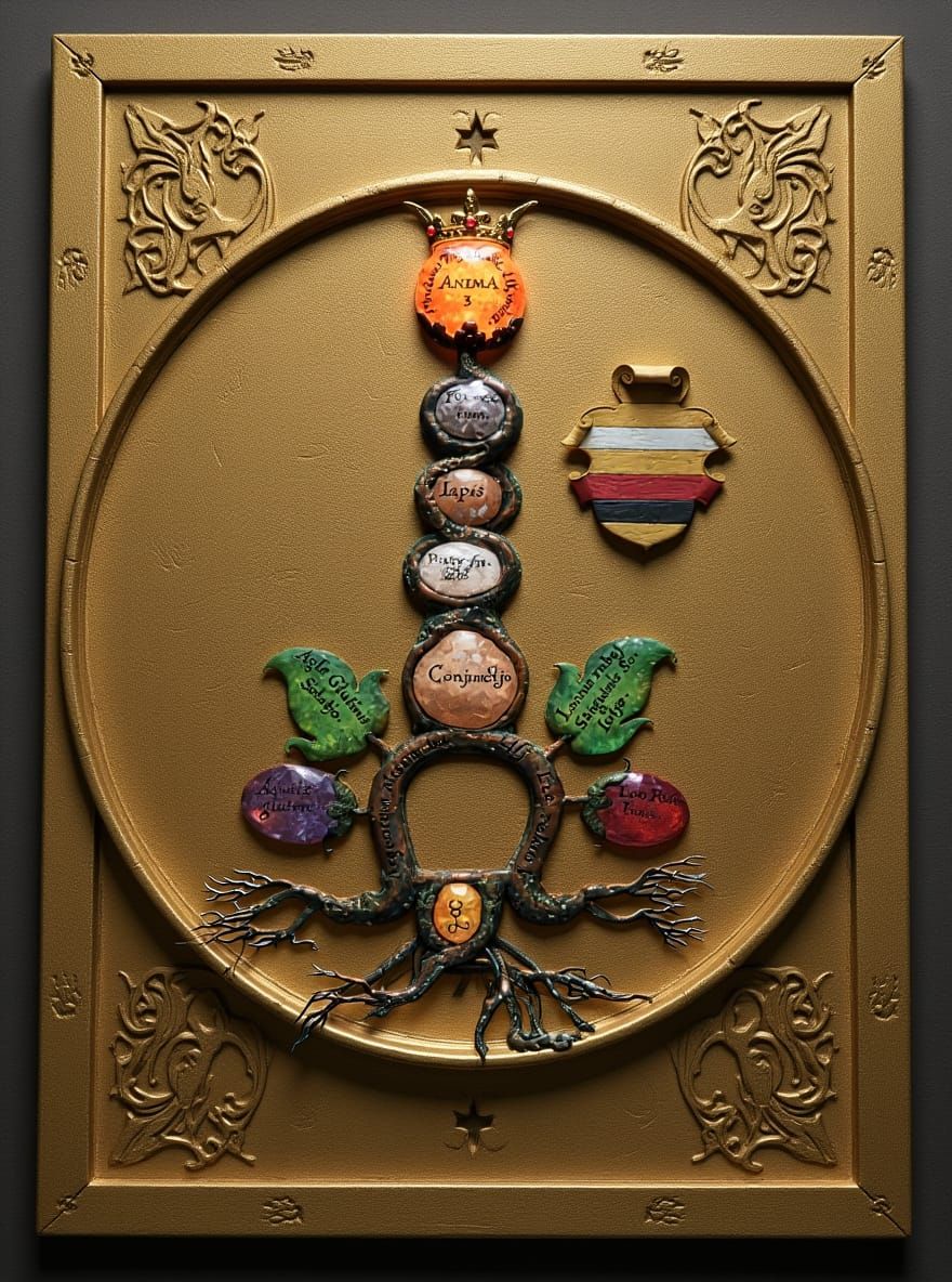 Intricate Alchemic Chart Plate Design