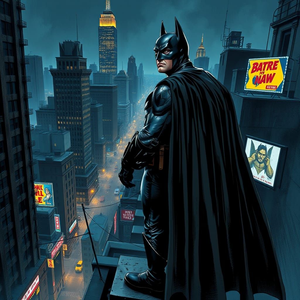 Tony Soprano Mobster  is Batman fighting crime and criminals  in downtown N.Y.C, chasing the bad guys