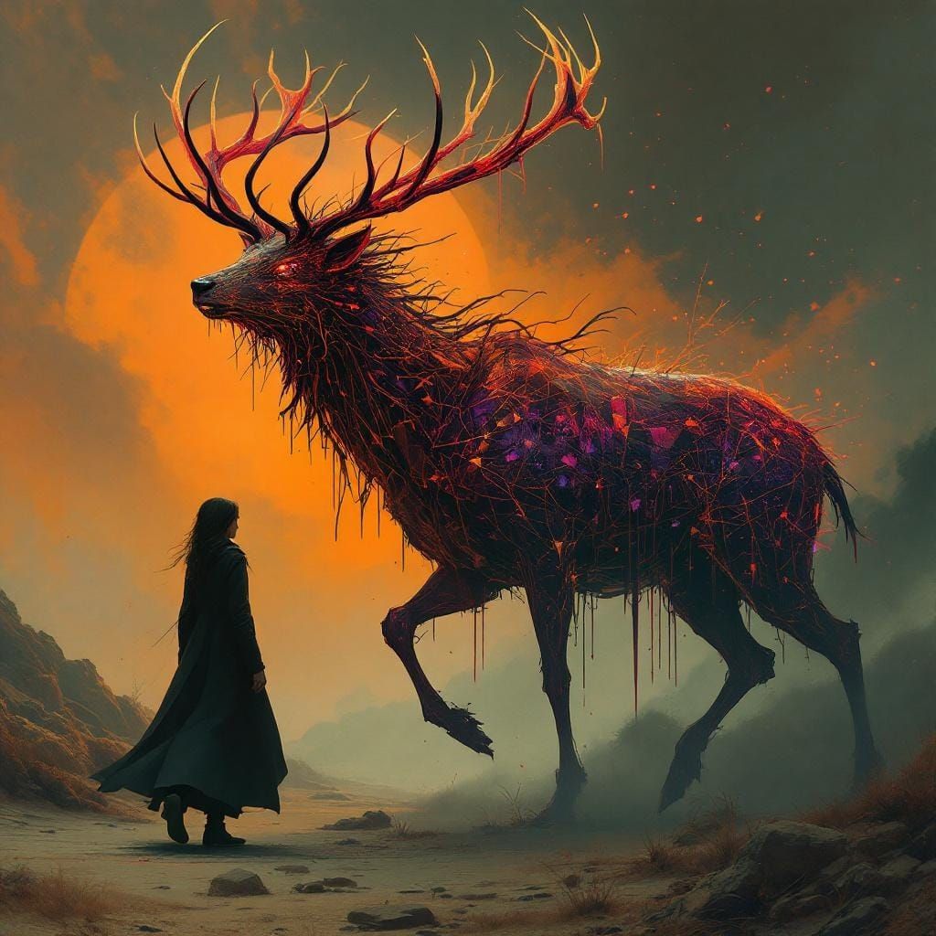 Kael Rynn and Echo in Surreal Mindscape